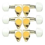 Ovation Pearloid & Gold Guitar Tuning Machines Set, Large Pegs, 3+3 6 Strings. Fixed Price $109.99.