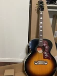 New Epiphone J-200 Acoustic Electric Guitar Aged Vintage Sunburst Gloss. Fixed Price $700.00.