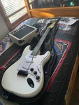 Lyxpro 39" 6 String Electric Guitar - White (kit With 20W Amplifier, Tremelo. Fixed Price $149.99.