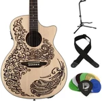 Luna Henna Paradise, Select Spruce Acoustic-electric Guitar Essentials Bundle. Fixed Price $419.00.