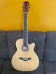 Vangoa 36" 3/4 Orchestra Model Body 6-STRING Acoustic Electric Guitar Bundle.... Fixed Price $180.00.