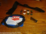 55" Black Guitar Strap, 10' Cord, Slide 12 Heavy Picks Electric Acoustic Kit Pac. Fixed Price $16.99.