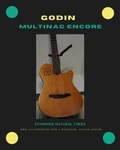 Godin Multiac Encore Natural Made Canada Nylon String + Hardshell Case. Fixed Price $1157.91.