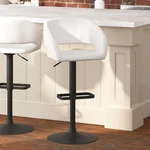 Taylor & Logan Jenna 360 Swivel Bar Stool Black Base White Vinyl. Fixed Price $119.00.