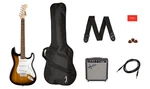 Fender Squier Strat Electric Guitar Package With Frontman Amp/gig Bag/strap. Fixed Price $349.99.