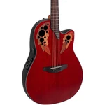 Ovation CE44 Celebrity Series Elite Mid-depth Acoustic-electric Guitar Ruby Red. Fixed Price $574.00.