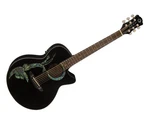 Luna Fauna Phoenix Acoustic/electric Guitar - Black Open Box. Fixed Price $779.99.