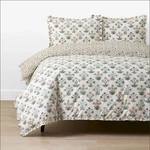 Garden Patch Reversible Garment Washed Cotton Percale Duvet Cover Set - Multi. Fixed Price $69.47.