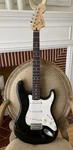 Squier By Fender Affinity Stratocaster Electric Guitar Black W/ Gig Bag & Strap. Fixed Price $165.00.