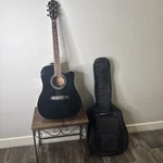 Ibanez V70CE-BK Acoustic-electric Guitar Black, Dreadnought Cutaway & Case. Fixed Price $140.00.