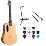 Lava Me 4 Spruce 36 Brown W/ Guitar Stand, Kopul Cable, Picks Bundle. Fixed Price $699.00.