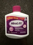 New Miralax Laxative Powder 45 Days 26.9 Oz Value Size 06-27+. Fixed Price $27.99.