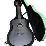 Martin Omxae Black Acoustic Guitar With External Hard Case Used 12602R5. Fixed Price $1096.40.