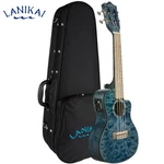 Lanikai Qm-blcec Quilted Maple Blue Stain Concert Acoustic Electric Ukulele. Fixed Price $499.00.