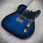 Trans Blue Tele Style Electric Guitar With Maple Neck And Accessories, Full-size. Fixed Price $85.95.