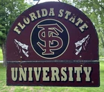 Florida State University College Slate Leather Hanger Sign Wall Door. Fixed Price $45.00.