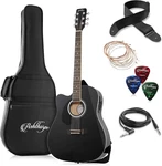 Ashthorpe Full-size Left-handed Dreadnought Cutaway Acoustic-electric Guitar Bun. Fixed Price $186.54.