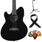 Ibanez Talman TCY10LEBK Left-handed Acoustic-electric Guitar Essentials Bundle. Fixed Price $319.00.