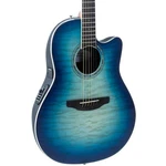 Ovation Celebrity CS28P Traditional Plus A/e, Quilted Maple Top, Caribbean Blue. Fixed Price $564.00.