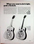 Gretsch Sho-bro Resonator Guitars Vintage 1960S Magazine Ad Black White Print. Fixed Price $13.50.