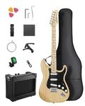 Donner DST-80 Electric Guitar For Sale Sss Pickup Wood Grain + Amp & Accessories. Fixed Price $116.14.