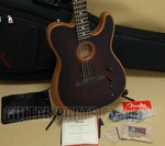 097-2013-137 Fender Usa Acoustasonic Telecaster Mahogany Guitar Bourbon Burst. Fixed Price $2100.00.