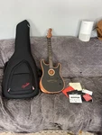 Fender American Acoustasonic Stratocaster Black Acoustic-electric Guitar W/gig. Fixed Price $1200.00.