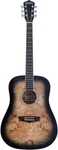 Washburn Deep Forest Burl 6 String Acoustic Guitar, Right, Black Fade (dfbdb). Fixed Price $299.00.