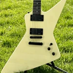Warehouse Esp Explorer Style Cream Electric Guitar Skull Inlays Emg Pickups. Fixed Price $260.20.