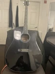 Rogue RA-110D-CE Dreadnought Cutaway Acoustic-electric Guitar Black. Fixed Price $125.00.