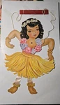 Vintage Paper Hula Girl Puppet Doll 50'S 60'S Hawaiian Gibson Card. Fixed Price $16.99.
