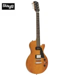 Stagg SEL-HB90 Vyl Solid Mahogany Flat Top P90 Electric Guitar Vintage Yellow. Fixed Price $279.99.