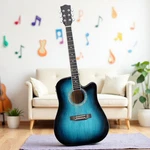 41" Beginner Acoustic Electric Guitar Set - Cutaway Amp Eq Dreadnought Blue. Fixed Price $120.59.