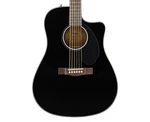 Fender CD-60SCE Dreadnought A/e Guitar Black W/ Walnut Fb. Fixed Price $349.99.