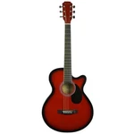 Main Street 38" Inch Acoustic Cutaway Guitar Transparent Red MAS38TR. Fixed Price $104.99.