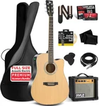 Pyle 4/4 Cutaway Acoustic Electric Guitar Kit Spruce Wood 10W Amp Natural. Fixed Price $215.99.