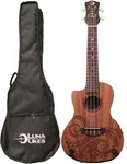 Luna Guitars Ukulele Concert Tattoo Lefty W/preamp, Uke Tec Mah. Fixed Price $109.00.