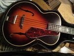 Epiphone Masterbilt Deluxe Hollowbody Archtop Acoustic/electric Bass Guitar. Fixed Price $849.87.