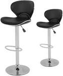 Set Of 2 Bar Stools Black Pu Leather Modern Hydraulic Swivel Dinning Chair. Fixed Price $72.99.