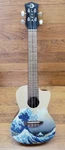 Luna Uke Great Wave Concert Ukulele, Mahogany, Spruce, Cutaway, Pickup, Gig Bag. Fixed Price $165.00.
