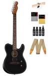 Fender Acoustasonic Standard Telecaster - Black W/ Cleaning Kit. Fixed Price $629.99.
