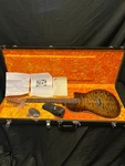 2024 Tom Anderson 40TH Anniv Crowdster Acoustic/electric Guitar Tiger Eye Quilt. Fixed Price $3550.00.
