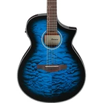 Ibanez AEWC16QA Auditorium Acoustic-electric Guitar Transparent Blue Sunburst. Fixed Price $399.99.