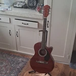Fender Right-handed Dreadnought Acoustic-electric Guitar 6 String Red. Fixed Price $250.00.