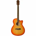 Oscar Schmidt Oacefcs Cherry Sunburst Auditorium Acoustic Electric Guitar. Fixed Price $249.95.