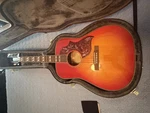 Epiphone Hummingbird Studio Acoustic Guitar Sunburst Dreadnought W/ Case. Fixed Price $600.00.