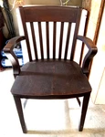 Banker Office Courthouse Lawyer Memphis Chair Vintage Solid Wood Arms Taylor. Fixed Price $349.50.