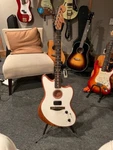 Used Fender American Acoustasonic Jazzmaster - Arctic White W/ Ebony Fb. Fixed Price $1449.00.