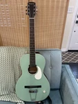Orangewood Parlor Acoustic Guitar Green 6 String With Gig Bag. Fixed Price $325.00.