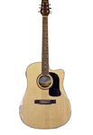 Washburn D-10CEI Dreadnought Cutaway Acoustic-electric Guitar W/ Case & Cord. Fixed Price $250.00.